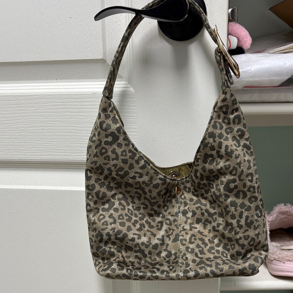 Anthropologie Mini Love Knot Bag Buckle Edition Leopard